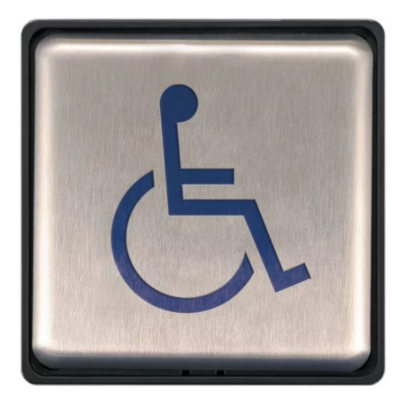 BEA Inc 10EMS475L | 4.75" Square Push to Open Panther Plate (Accessibility Logo Only, 433 MHz)
