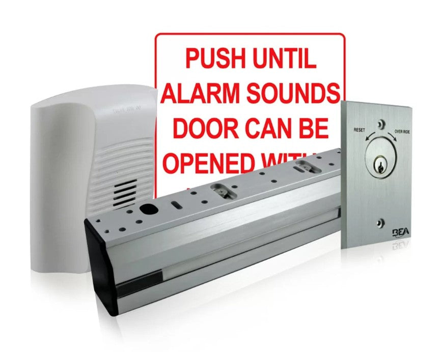 BEA Inc 10MAGDE1 | Delayed Egress Maglock Kit with Key Actuator & External Siren & Signage (1200lb Hold Force)