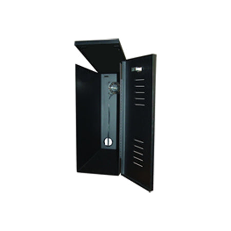 Mier Products, Inc. BW-244 | Indoor, NEMA 1, Fan-Ventilated DVR, NVR & CPU LockBox - Black, Front-door louvers allow air flow