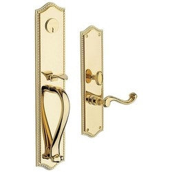 Baldwin 6963.003.RFD | Door Entrance Trim Set, Bristol, Full Dummy, Lever Handle, Right Hand, Solid Forged Brass, Polished Brass