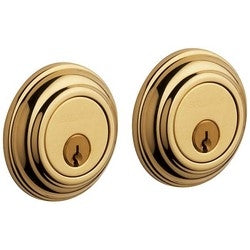 Baldwin 8232.003 | Door Deadbolt, Evolved Traditional, Adjustable, Double Cylinder, 2-1/8" Door Prep, Solid Forged Brass, Polished Brass