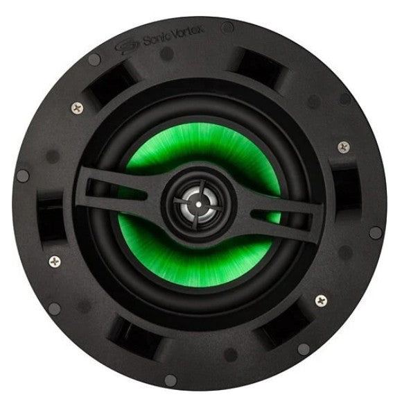 Beale Street ICW6-MB | In-Ceiling/In-Wall Speaker, 6.5 in., 2-Way, Fluted IMPP Cone, 1 in. Aluminum Dome
