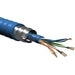 Belden 121700A 0103000 | 24 AWG 4 Pair Bonded Pair Cable, CM, Solid Bare Copper, PE/PVC Jacket, Aluminum Interlocked Armor, Black, Category 5e, FT4