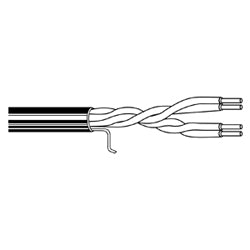 Belden 1588A F6H1000 | Multi-Conductor, Category 5E Nonbonded-Pair Cable 2-Pair U/UTP CMR Reel Gray, Dark Pearl