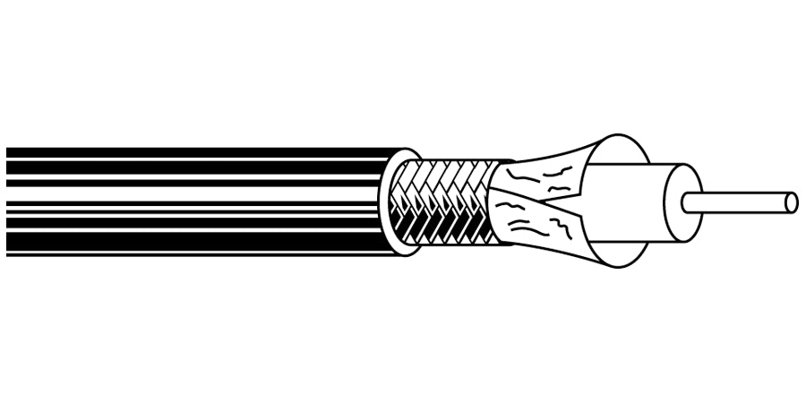 Belden 1695A 8771000 | Coaxial Cable, RG6, 18 AWG, Solid, Bare Copper, 1000 ft. L