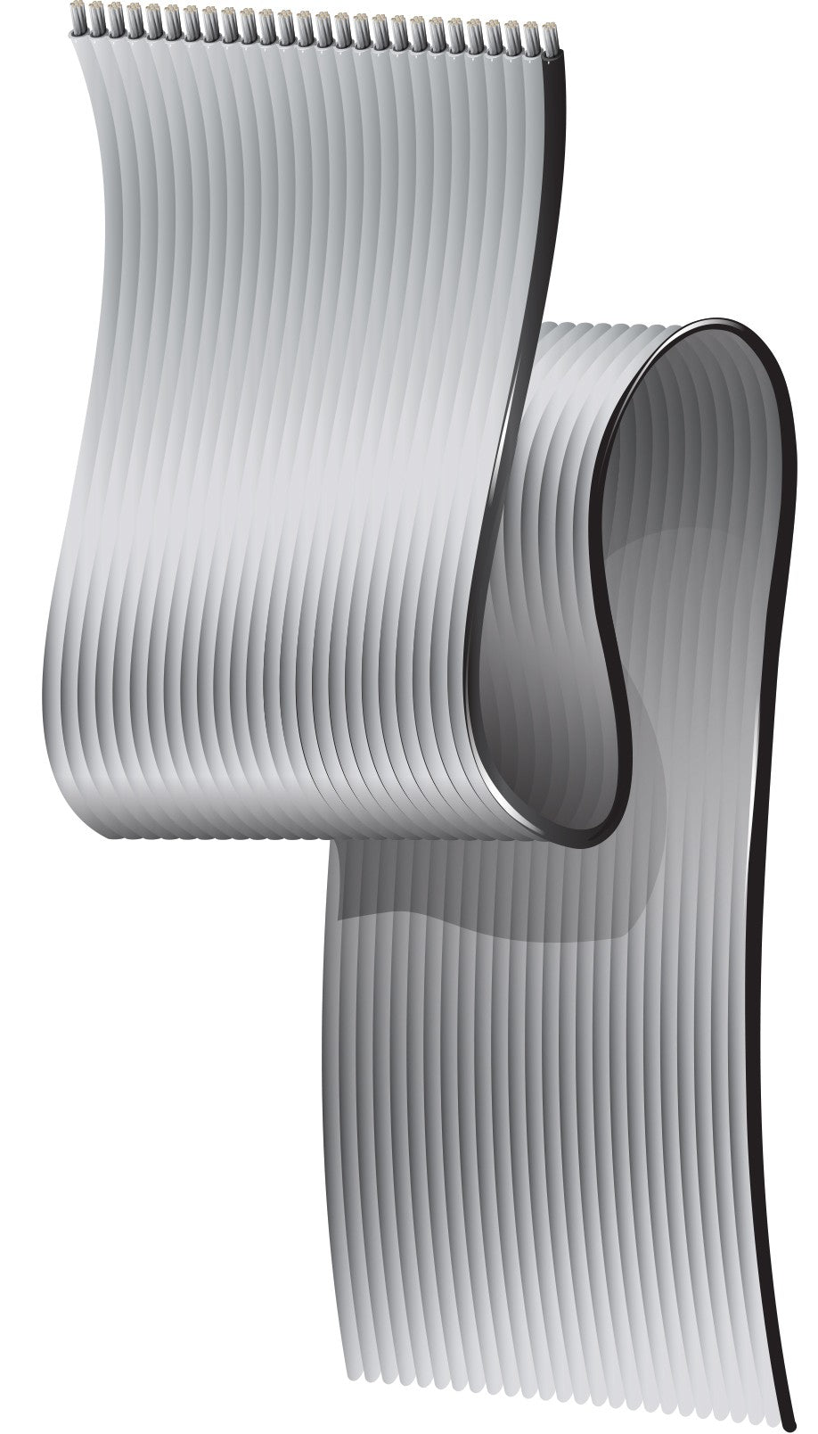 Belden 2L28050 008H100 | Flat Gray Ribbon Cable 1mm Pitch, 2L280XX Series, #28-50c, PVC Ins