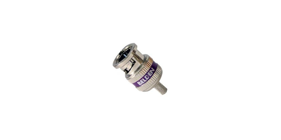 Belden 4855RBUHD3 B50 | Connector, BNC, 3-Piece, Plug, Violet, Mini RG59, 75 Ohm, 4 dB