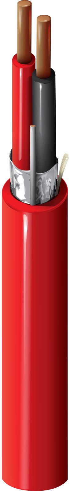 Belden 5020FJ 0021000 | Multi-Conductor - Commercial Applications, Addressable Systems - 2 Cond Cabled 2 12 Awg Fpe Fs PVC Red