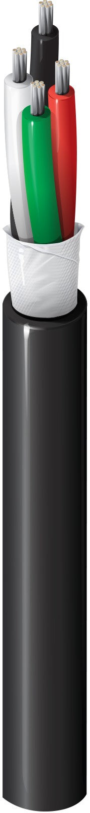 Belden 5202U1 0101000 | Multi-Conductor - Water-Blocked For Indoor/Outdoor Use 4 16 Awg PVC Pvc Black