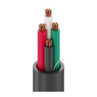 Belden 5302UE 008500 | Security & Sound Cable, #18-4C, Bare Copper, CMR