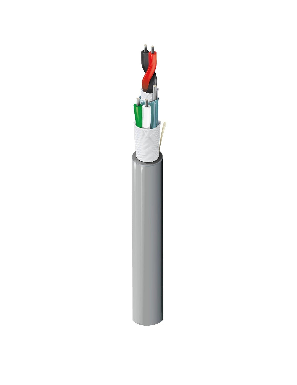 Belden 5502G1 0081000 | Multi-Conductor - Water-Blocked For Indoor/Outdoor Use 1 FS Pair + 2 22 Awg S-R PVC PVC Gray