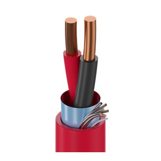 Belden 6220FL 0021000 | Fire Alarm Cable, #16-2C Bare Copper, Shielded, FPLP
