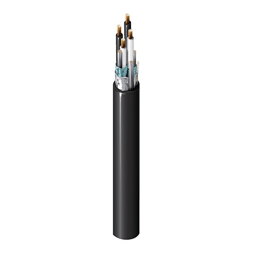 Belden 32P1402 | Inst PVC/PVC, 2 Pr #14 Stranded BC, PVC Ins E1, IS/OS, Black PVC Jacket, 300V PLTC ITC CMG