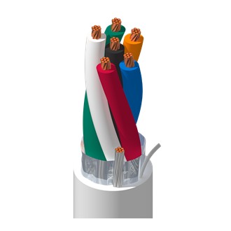 Belden 6304FE 8771000 | Security & Sound Cable, #18-6C, Bare Copper, Shielded, CMP