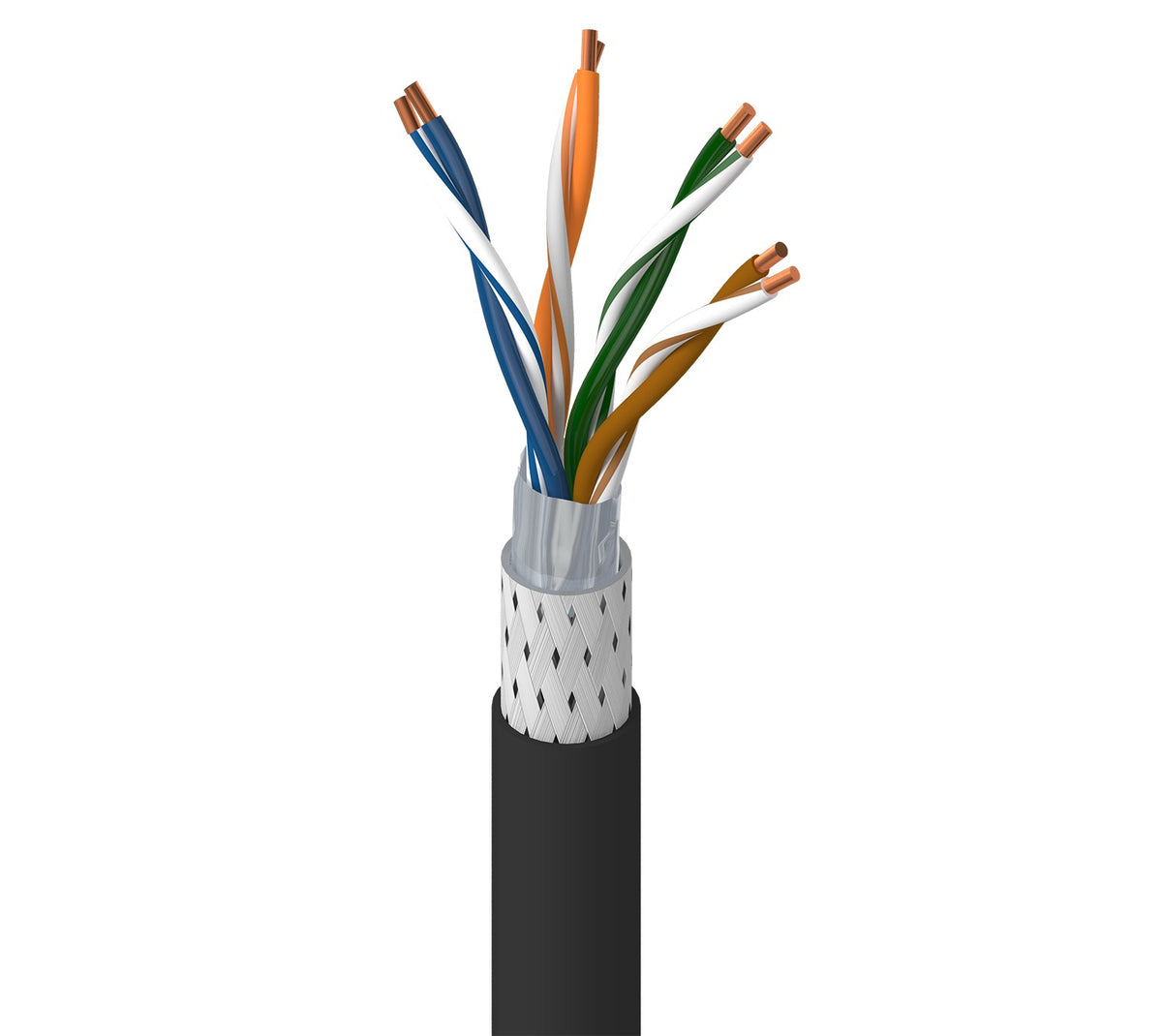 Belden 74001NH | DataTuff® 5E, 4PR #24 Sol BC, PO ins, SF/UTP, LSNH Jacket, AWM 21286