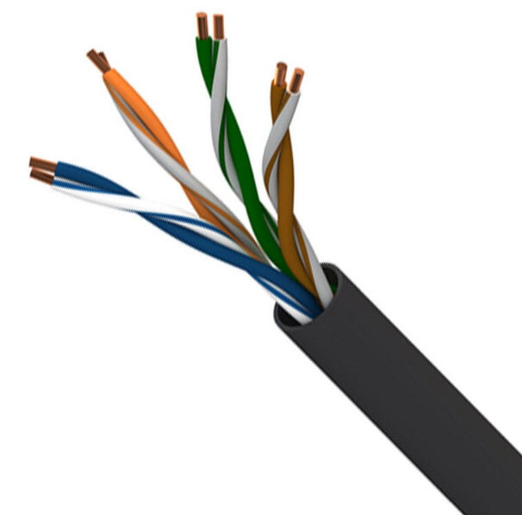 Belden 7918A 0101000 | 8 (4 Pair Twisted) Conductor Multi-Pair, Cat5e Cable Black 24 AWG 1000.0' (304.8m)