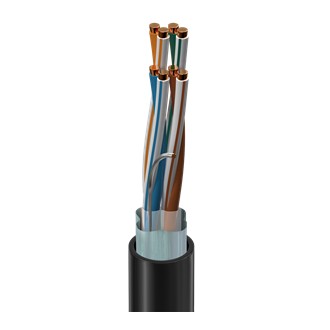Belden 7929A 0105000 | DataTuff® Cat 5e, 4 Bonded-Pair #24 Solid Bare Copper, PO Insulation, OS, PVC Jacket, CMR CMG