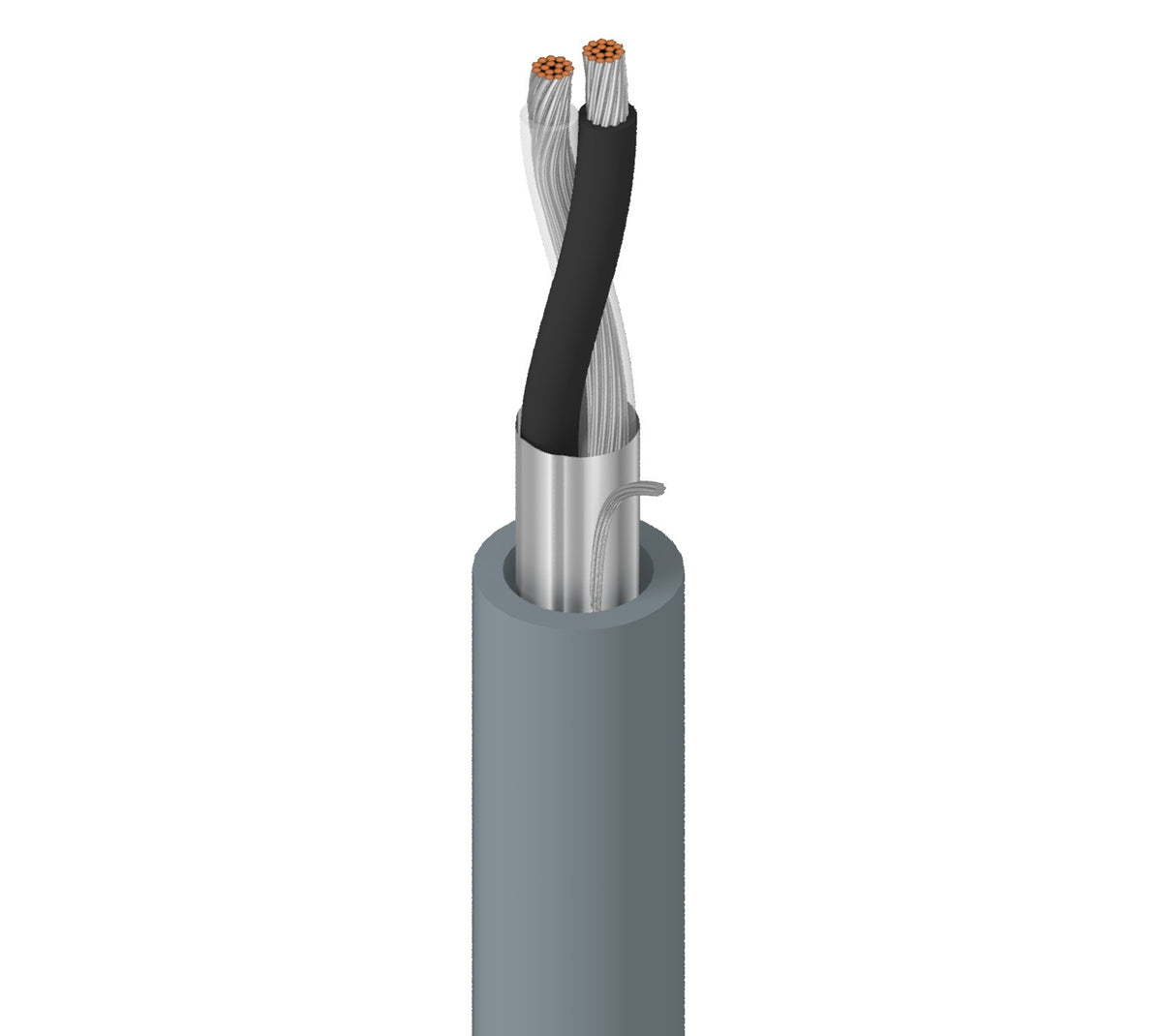 Belden 8760NH | Electronic, 2 C #18 Stranded TC, PE Ins, OS, LSZH Jacket