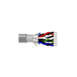 Belden 9812 0601000 | Low Capacitance RS-232/422 Computer Cable, 12 Pairs 28 AWG PP/Foil Shield, PVC, Chrome, 1000 ft