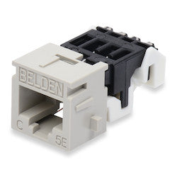 Belden AX100650 | Cat5e EZ-MDVO Modular Jack, RJ45, MDVO-Style, Red (TIA 606 Compliant)