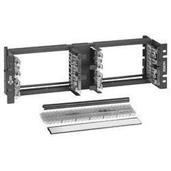 Belden AX101985 | Faceplate and Panel, Steel, 48-Port, Rack, Black, 15.2 H x 7.6 W x 4.5 D in.