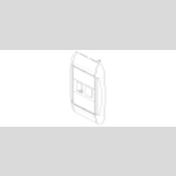 Belden AX104495 | Key Connect Media Flex Faceplate, 1-Gang, Flush Mount, 2-Port, Electric White