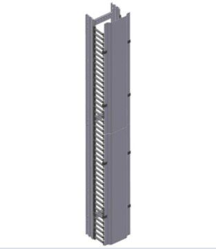 Belden BHVH006-W | Vertical Manager, Hinged Door, 6" Wide, White