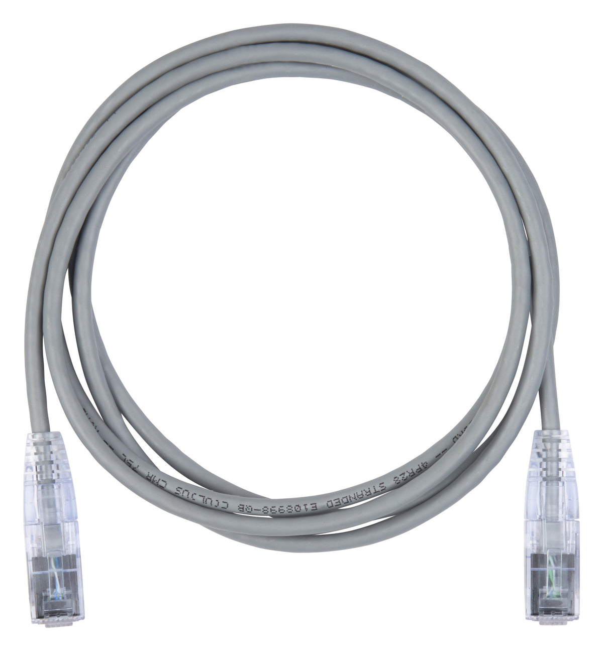 Belden C6D1108001 | Copper Patchcord, Cat 6, Commercial, Cbl Assy Mod 28-4Pr Stranded, Cat6 Cmr T568A/B 1Ft, Gray