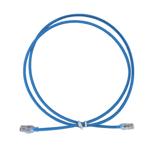 Belden CA24106001M | CAT 6A 10GX Unshielded Patch Cord, LSZH Stranded, T568A/B Compatible, Blue, 1 Meter