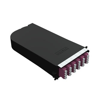 Belden FC4H12LDFS | Splice Cassette, LC Duplex, 12-Port, OM4 Multimode, Erika Violet, 6.6 ft