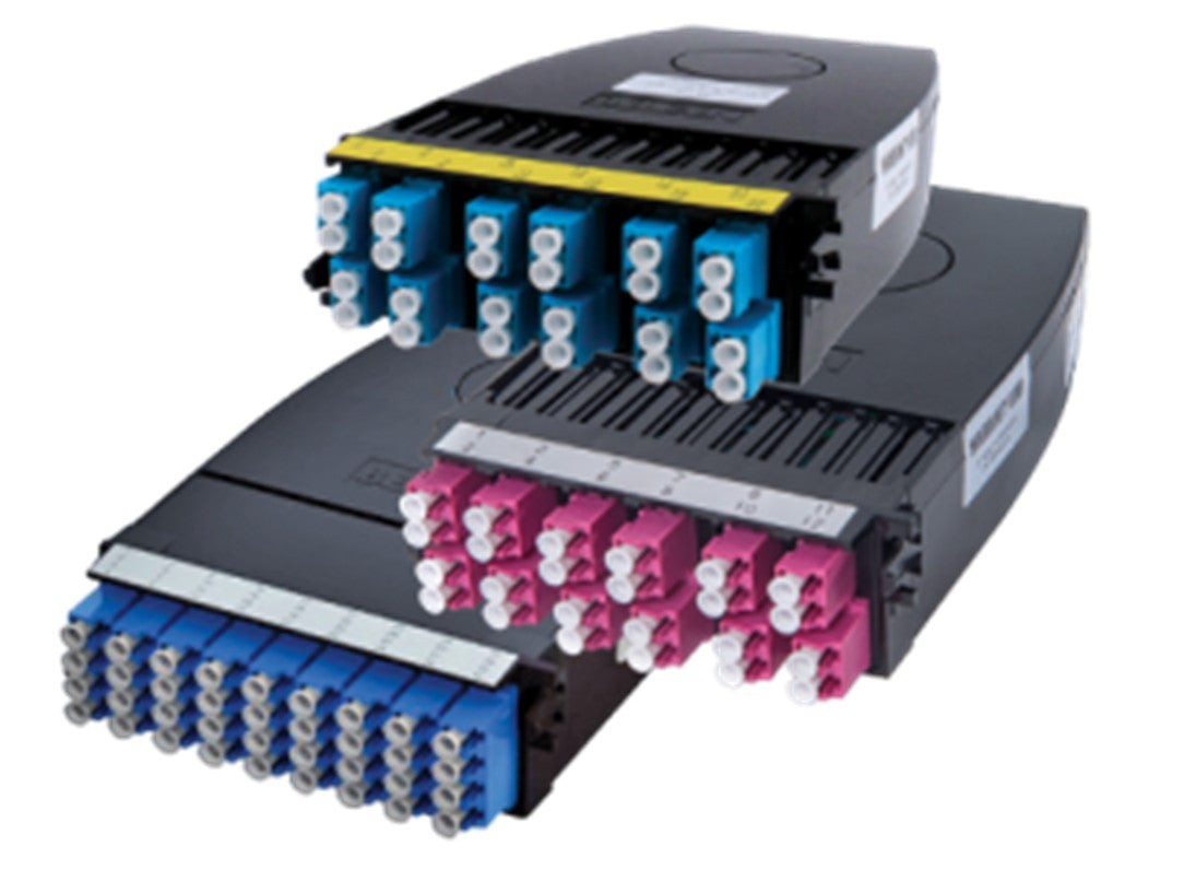 Belden FCSU06LDMF1B | 12-F Fx Cassette Os2, 6 Ports Mpo (Female)-Lc Duplex, Type A Alternate, Blue Adptr