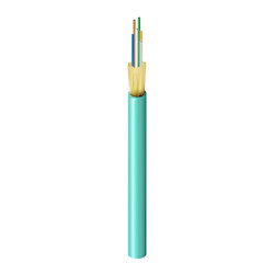 Belden FI4D006P9A | Fiber Optic Cable, 6-Fiber, OM4, Tight Buffer, OFNP, Aqua Jacket