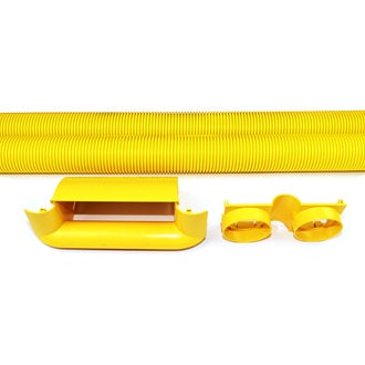 Belden FRCB4YL9SK | Fiber Raceway Break-Out, 220Mm Drop Down, 90 Degree Assembly, Yellow