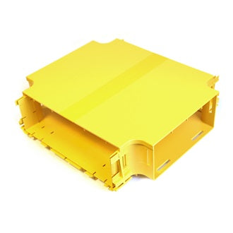 Belden FRCC12X4YL4 | Fiber Raceway Cross Connector, 300Mm X 220Mm, Solid Lid, Yellow, Single Pack