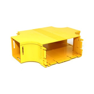 Belden FRCC4YL2 | Fiber Raceway Reduction Cross Connector, 220Mm X 100Mm, Solid Lid, Yellow, Single