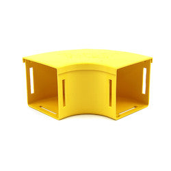 Belden FRCE1YL9H | Fiber Raceway Horizontal Elbow, 90 Degree, Solid Lid, Yellow, Single Pack