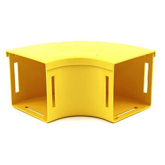 Belden FRCE3YL9H | Fiber Raceway Horizontal Elbow, 90 Degree, Solid Lid, Yellow, Single Pack