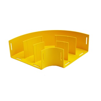 Belden FRCE4YN9H | Fiber Raceway Horizontal Elbow, 90 Degree, Yellow, Single Pack