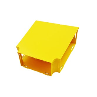 Belden FRCT7YL4 | Fiber Raceway Tee, 300Mmx220MM, Solid Lid, Yellow, Single Pack