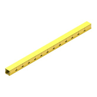 Belden FRD3TYH | Fiber Raceway Slotted Duct, Hinged Lid, 2 Meters, Yellow, Single Pack