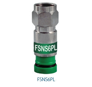 Belden FSNS6PL-25 | Video Connector, Male Plug, F, Green, 75 Ohm, Compression