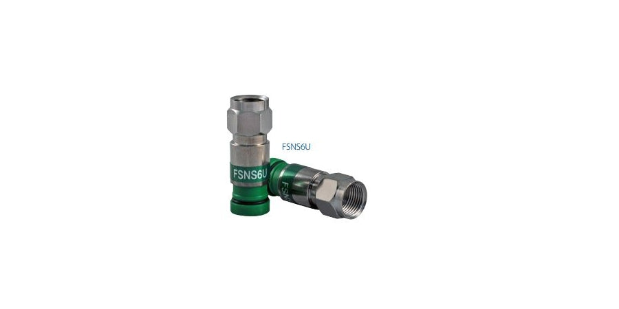 Belden FSNS6U-25 | Connector, Male Plug, F, Green, 75 Ohm, Gold-Plated Contact