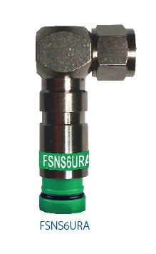 Belden FSNS6URA-25 | Coaxial Connector, F-Type Male Connector, RG6 Coax Type, Compression Termination, 75 , BrasNickel