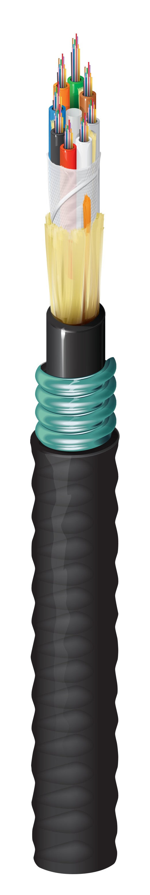 Belden FSSH0966G | Heavy Duty Loose Tube OS2 96F OSP Armor Unitized