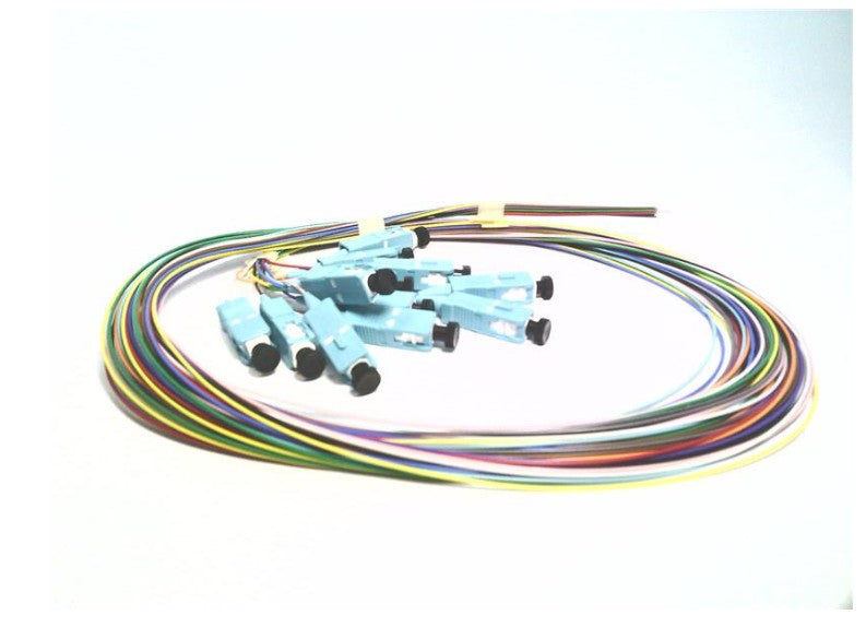 Belden FT3SC900PR12 | Pigtail Kit, OM3, SC Connectors, 12-Fiber, 900 µm, 2 m, Color Coded