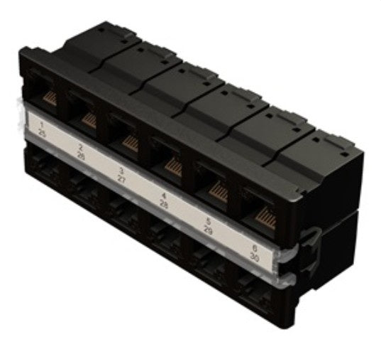 Belden RVAPPTM12JBK | REVConnect HD Patch Panel Termination Module, Cat 6A, 12 Port