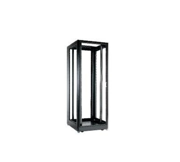 Belden XDP84-3-132423 | Data Deep Enclosure 84", Black, 19" Mounting, Solid Diameter Fan Top, Glass Swing Front Door