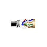 Belden 121700A 0103000 | 24 AWG 4 Pair Bonded Pair Cable, CM, Solid Bare Copper, PE/PVC Jacket, Aluminum Interlocked Armor, Black, Category 5e, FT4