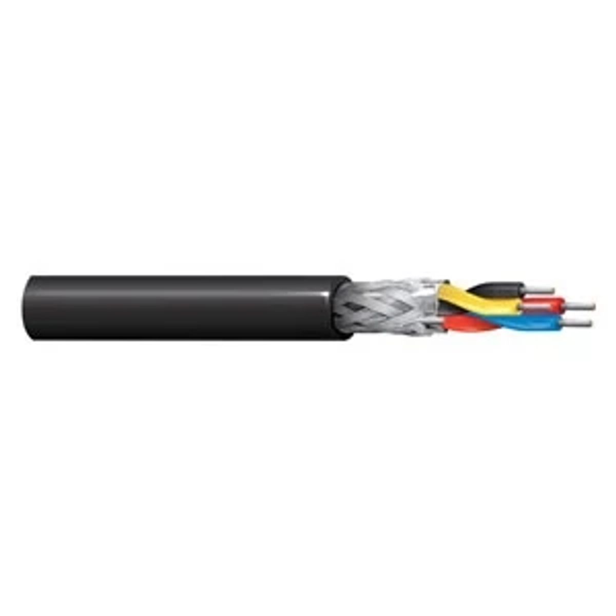 Belden 1269A 0101000 | Computer POS Cable, Fluorinated Ethylene Propylene, Plenum, 22 AWG, 4-Conductor, Black, 1000 ft.