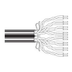Belden 1668A F6H1000 | DATATWIST CAT5 SIAMESE 2X4 PR, 24 AWG SOLID BC, FOIL Shield, PVC Jacket Grey